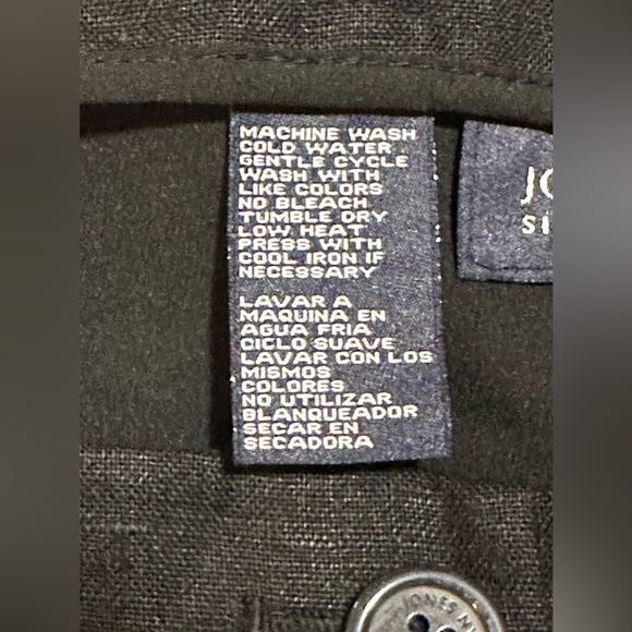 NWT Jones New York Signature Woman 100% linen black trousers 14W - Picture 6 of 6